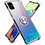 Ntech  Hoesje Geschikt Voor Samsung Galaxy S20 Ultra silicone hoesje met ringhouder en Silver metallic look