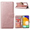 Ntech Hoesje Geschikt Voor Samsung Galaxy A53 / A53s hoesje bookcase Rose Goud - Hoesje Geschikt Voor Samsung Galaxy A53 5G case portemonnee hoesje - Galaxy A53 book case hoes cover - Hoesje Geschikt Voor Samsung Galaxy A53 screenprotector / tempered glass 2 Pa