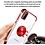 Ntech  Hoesje Geschikt Voor Samsung Galaxy S20 hoesje silicone met ringhouder Back Cover Case - Transparant/Rood