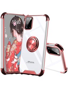 Ntech Samsung  A51 silicone hoesje met ringhouder