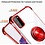 Ntech  Hoesje Geschikt Voor Samsung Galaxy A51 hoesje silicone met ringhouder Back Cover Case - Transparant/Rood