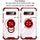 Ntech  Hoesje Geschikt Voor Samsung Galaxy S10 hoesje silicone met ringhouder Back Cover Case - Transparant/Rood