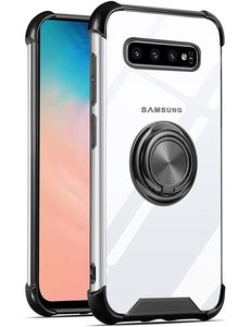 Ntech Samsung  S10 silicone hoesje met ringhouder