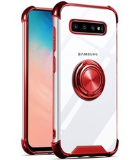 Ntech Samsung  S10 Plus silicone hoesje met ringhouder