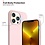 Ntech Hoesje Geschikt voor iPhone 13 Soft Nano siliconen Gel Roze Hoesje Met 2X Glazen screenprotector