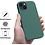 Ntech Hoesje Geschikt voor iPhone 13 Soft Nano siliconen Gel Donkergroen Hoesje Met 2X Glazen screenprotector