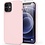 Ntech Hoesje Geschikt voor iPhone 12 Pro Soft Nano siliconen Gel Licht Roze Hoesje Met 2X Glazen screenprotector