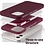 Ntech Hoesje Geschikt voor iPhone 12/12 Pro Soft Nano siliconen Gel Bordeaux Rood Hoesje Met 2X Glazen screenprotector