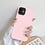 Ntech Hoesje Geschikt voor iPhone 12 Pro Soft Nano siliconen Gel Licht Roze Hoesje Met 2X Glazen screenprotector