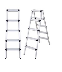 Merkloos Werktrap Dubbel Opvouwbaar 5 Treden 110 cm hoog