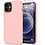 Ntech Hoesje Geschikt voor iPhone 12 Pro Soft Nano siliconen Gel Baby Roze Hoesje Met 2X Glazen screenprotector