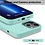 Ntech Hoesje Geschikt voor iPhone 12 Pro Max Soft Nano siliconen Gel Turqoise Hoesje Met 2X Glazen screenprotector