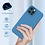 Ntech Hoesje Geschikt voor iPhone 12 Mini Soft Nano siliconen Gel Hemels Blauw Hoesje Met 2X Glazen screenprotector