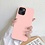 Ntech Hoesje Geschikt voor iPhone 12 mini Soft Nano siliconen Gel Baby Roze Hoesje Met 2X Glazen screenprotector