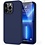 Ntech Hoesje Geschikt voor iPhone 12 Pro Max Soft Nano siliconen Gel Navy Blauw Hoesje Met 2X Glazen screenprotector