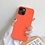 Ntech Hoesje Geschikt voor iPhone 12 Mini Soft Nano siliconen Gel Oranje Hoesje Met 2X Glazen screenprotector