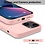 Ntech Hoesje Geschikt voor iPhone 13 Mini Soft Nano siliconen Gel Roze Hoesje Met 2X Glazen screenprotector
