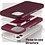 Ntech Hoesje Geschikt voor iPhone 12 Mini Soft Nano siliconen Gel Bordeaux Rood Hoesje Met 2X Glazen screenprotector