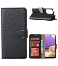 Ntech Samsung A73 hoesje bookcase Zwart