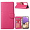 Ntech Hoesje Geschikt Voor Samsung Galaxy A73 hoesje bookcase Pink - Hoesje Geschikt Voor Samsung Galaxy A73 wallet case portemonnee hoesje - A73 5G Hoes met Pasjeshouder cover