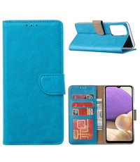 Ntech Samsung A73 hoesje bookcase Blauw