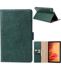 Ntech Samsung Tab A7 lite Hoes Premium Luxe Leren Bookcase Groen