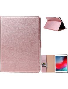 Ntech iPad Hoes 2017 Premium Luex Leren Bookcase Rose Goud