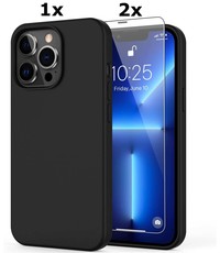 Ntech iPhone 13 Pro Soft Nano siliconen Gel Zwart Hoesje