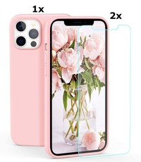 Ntech iPhone 13 Pro Soft Nano siliconen Gel Roze Hoesje