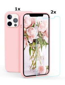 Ntech iPhone 13 Pro Soft Nano siliconen Gel Roze Hoesje