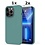 Ntech Hoesje Geschikt voor iPhone 13 Pro Soft Nano siliconen Gel Donkergroen Hoesje Met 2X Glazen screenprotector