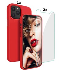 Ntech iPhone 13 Pro Max Soft Nano siliconen Gel Rood Hoesje