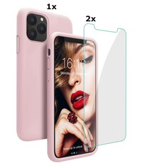 Ntech iPhone 13 Soft Nano siliconen Gel Licht Roze Hoesje