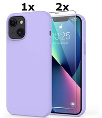 Ntech iPhone 13 Soft Nano siliconen Gel Lila Paars Hoesje