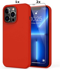 Ntech iPhone 13 Soft Nano siliconen Gel Rood Hoesje