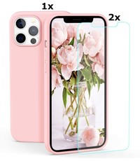 Ntech iPhone 13 Soft Nano siliconen Gel Roze Hoesje