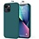 Ntech Hoesje Geschikt voor iPhone 13 Soft Nano siliconen Gel Donkergroen Hoesje Met 2X Glazen screenprotector