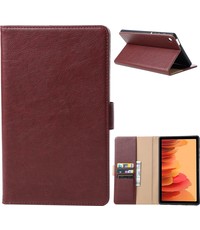 Ntech Samsung Tab A7 lite Hoes Premium Luxe Leren Bookcase Wine Rood