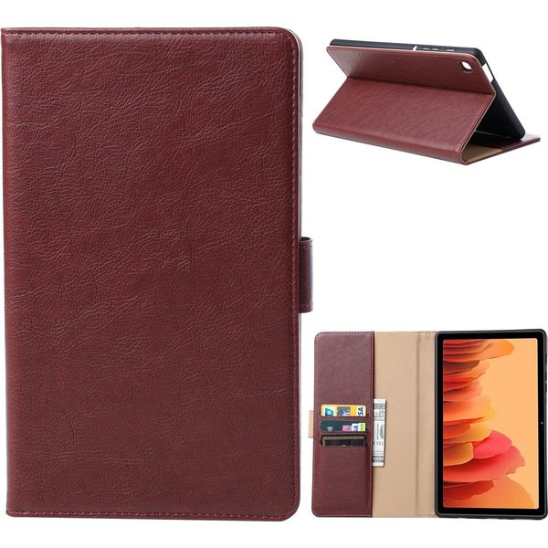 Ntech Hoesje Geschikt Voor Samsung Galaxy Tab A7 lite Hoes Premium Luxe Leren Bookcase Wine Rood - Hoesje Geschikt Voor Samsung Galaxy A7 Lite hoes Boekmodel - Hoesje Geschikt Voor Samsung Galaxy A7 lite Hoesje Geschikt Voor Samsung Galaxy Tab A7 lite hoes 2022