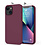 Ntech Hoesje Geschikt voor iPhone 12 Mini Soft Nano siliconen Gel Bordeaux Rood Hoesje Met 2X Glazen screenprotector