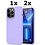 Ntech Hoesje Geschikt voor iPhone 12 Pro Max Soft Nano siliconen Gel Lila Paars Hoesje Met 2X Glazen screenprotector