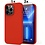 Ntech Hoesje Geschikt voor iPhone 12 Pro Max Soft Nano siliconen Gel Rood Hoesje Met 2X Glazen screenprotector
