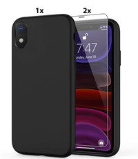 Ntech iPhone XR Soft Nano siliconen Gel Zwart Hoesje