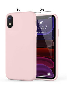 Ntech iPhone XR Soft Nano siliconen Gel Licht Roze Hoesje