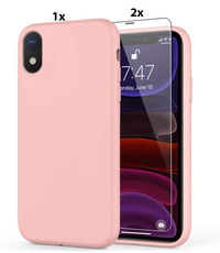 Ntech iPhone XR Soft Nano siliconen Gel Roze Hoesje