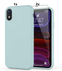 Ntech iPhone XR Soft Nano siliconen Gel Mint Groen Hoesje