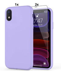 Ntech iPhone X / XS Soft Nano siliconen Gel Lila Paars Hoesje