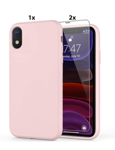 Ntech iPhone X / XS Soft Nano siliconen Gel Licht Roze Hoesje
