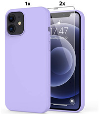 Ntech iPhone 13 Mini Soft Nano siliconen Gel Lila Paars Hoesje