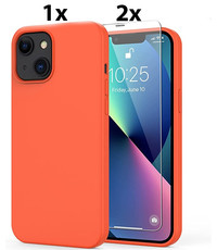 Ntech iPhone 12 Mini Soft Nano siliconen Gel Oranje Hoesje